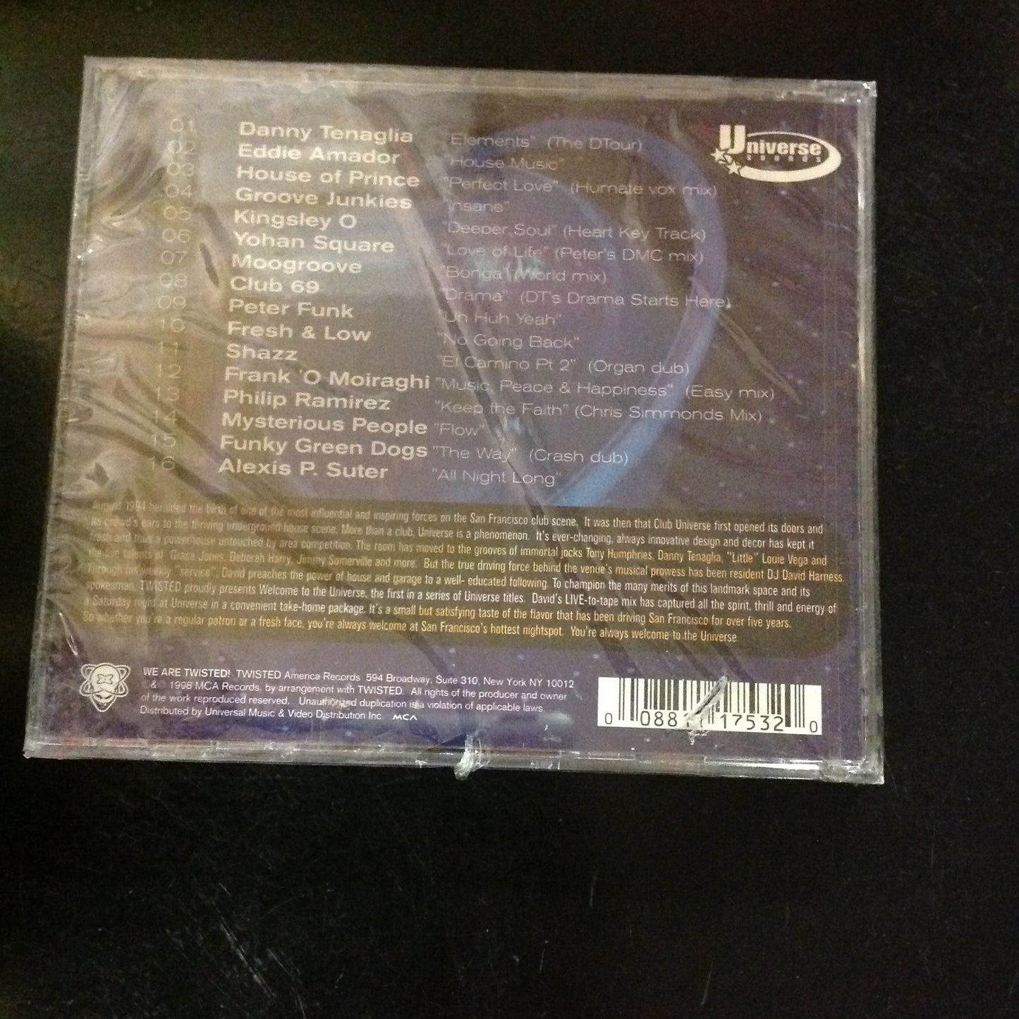 CD SEALED David Harness Welcome To The Universe Live Mix HTF TWD-11753