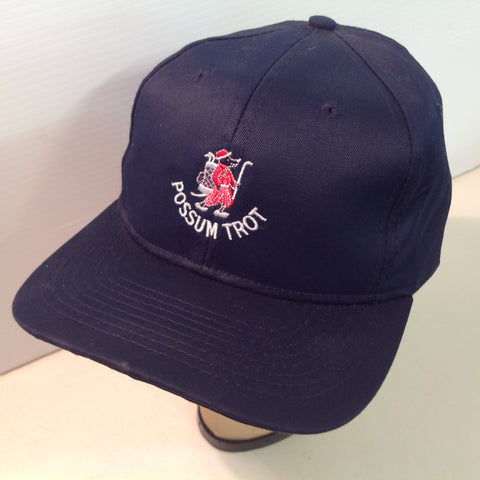 Vintage La Mode Active Headwear Possum Trot Golf Club North Myrtle Beach Golf Course Souvenir Navy Blue Baseball Cap