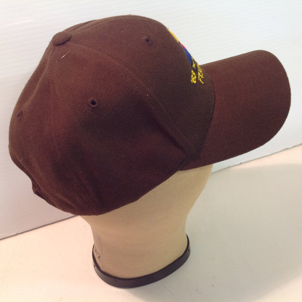 Vintage Acrylic The Armor School Fort Knox Kentucky '63-'67 Dark Brown Souvenir Baseball Cap