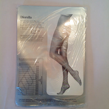 Vintage NOS Christian Dior Control Top Sheer Leg Demi Toe Classique Beige Size 2 Diorella 4417