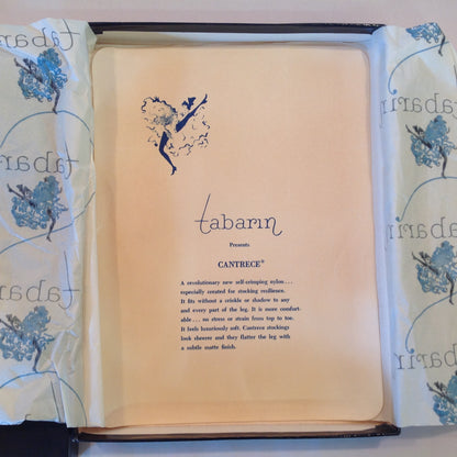 Vintage 1960's NOS Saks Fifth Avenue Tabarin Cantrece 418 Women's Hosiery Size 9 1/2 - 10 M in Box