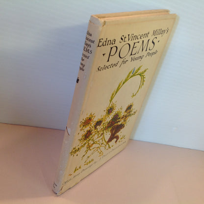 Vintage 1951 Children's Hardcover with Dust Jacket Edna St.Vincent Millay's Poems Selected For Young People with Many Drawings by J. Paget-Fredericks