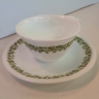 Vintage Corelle Pyrex Spring Blossom Crazy Daisy Patterned Cup And Saucer