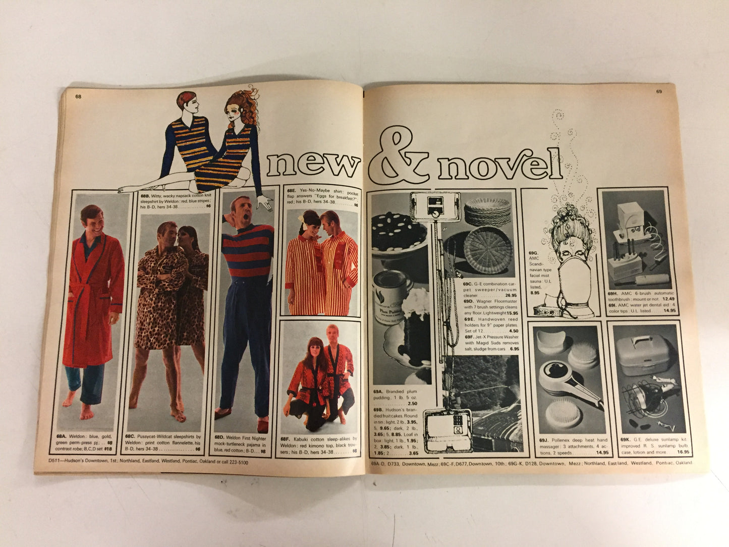 Vintage 1968 Hudson's Christmas Gift Book Catalog Detroit Department Store