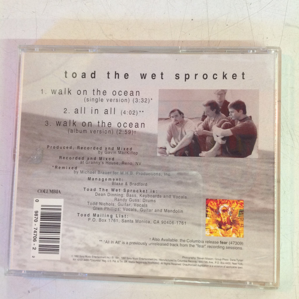 CD Toad The Wet Sprocket Walk On The Ocean 1992 Single – Time Warp, LLC