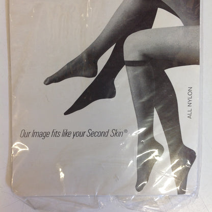 Vintage NOS All Nylon Belle-Sharmeer Image Sheer Stretch Knee-High Stockings Style 260 Sandalfoot Surfside Size 9-11