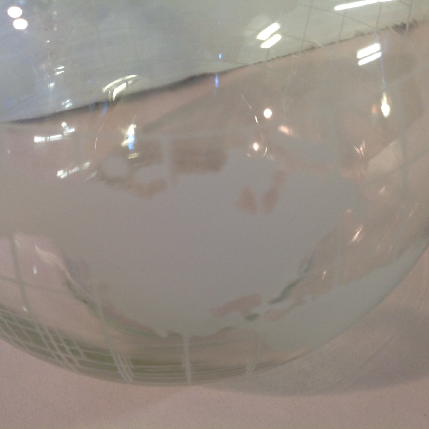 Vintage 1979 NOS Flambuoyants Floating Flame Candle Glass Bowl White Globe Image