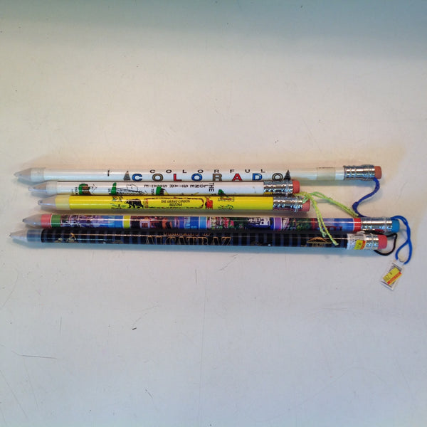 Vintage Assortment Souvenir Jumbo Pencils Western Southwest States Set of 5
