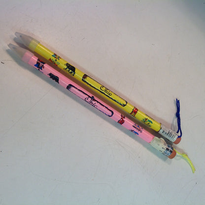 Vintage Souvenir Jumbo Pencils Set of Two Ohio Pink Yellow