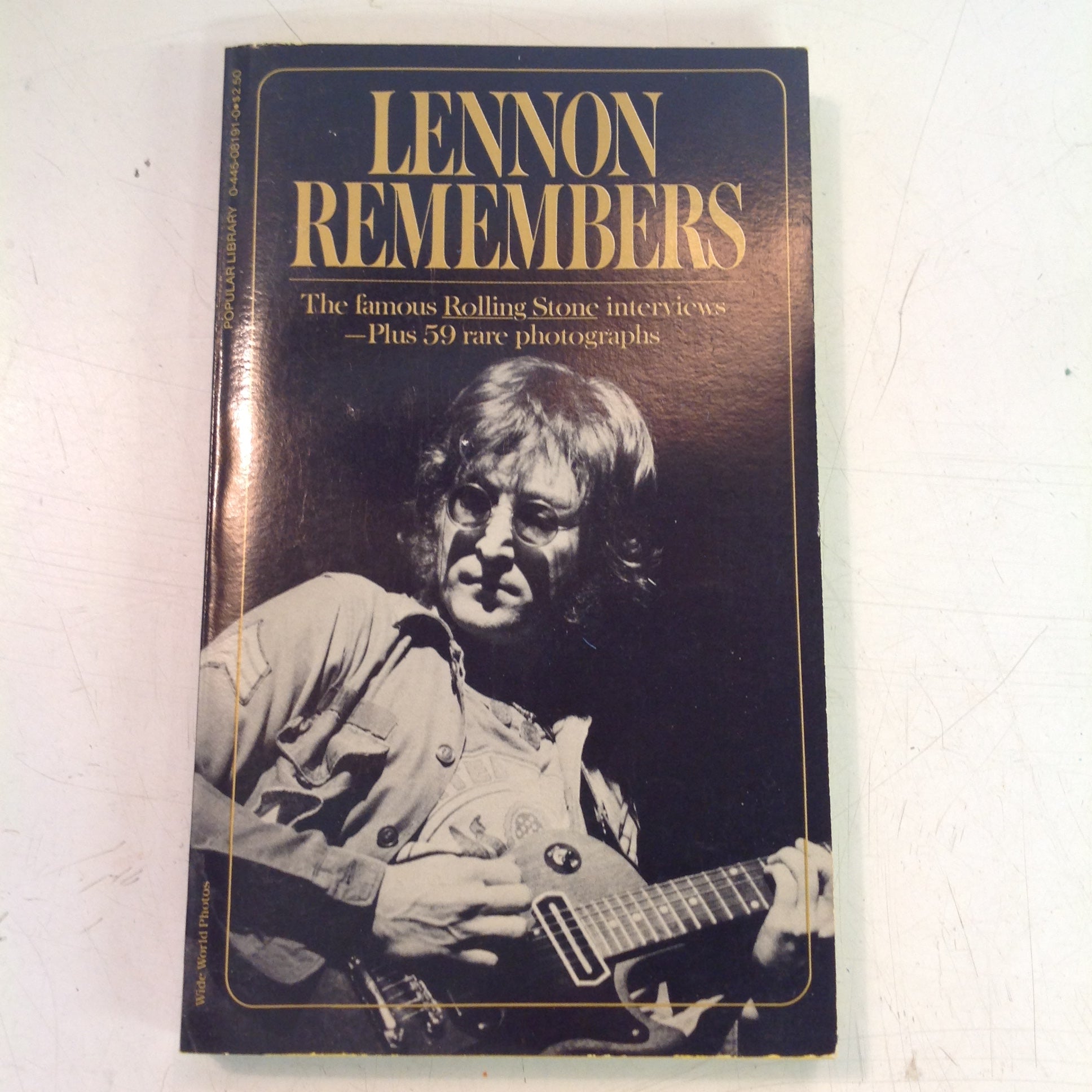 Vintage 1972 Popular Library Lennon Remembers Paperback Book