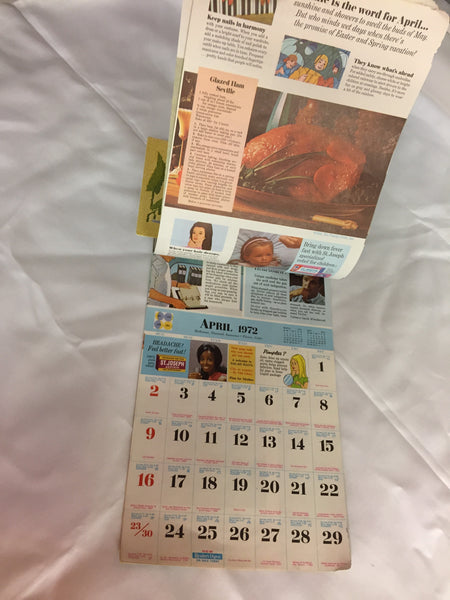 Vintage 1972 Arnold's Discount Drug Store Advertising Calendar Detroit Michigan