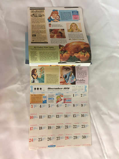 Vintage 1974 Arnold's Discount Drug Store Advertising Calendar Detroit Michigan