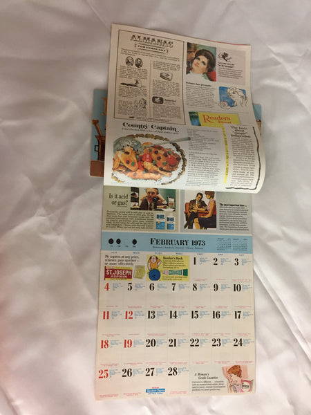 Vintage 1973 Cunningham's 21 Drug Store Advertising Calendar
