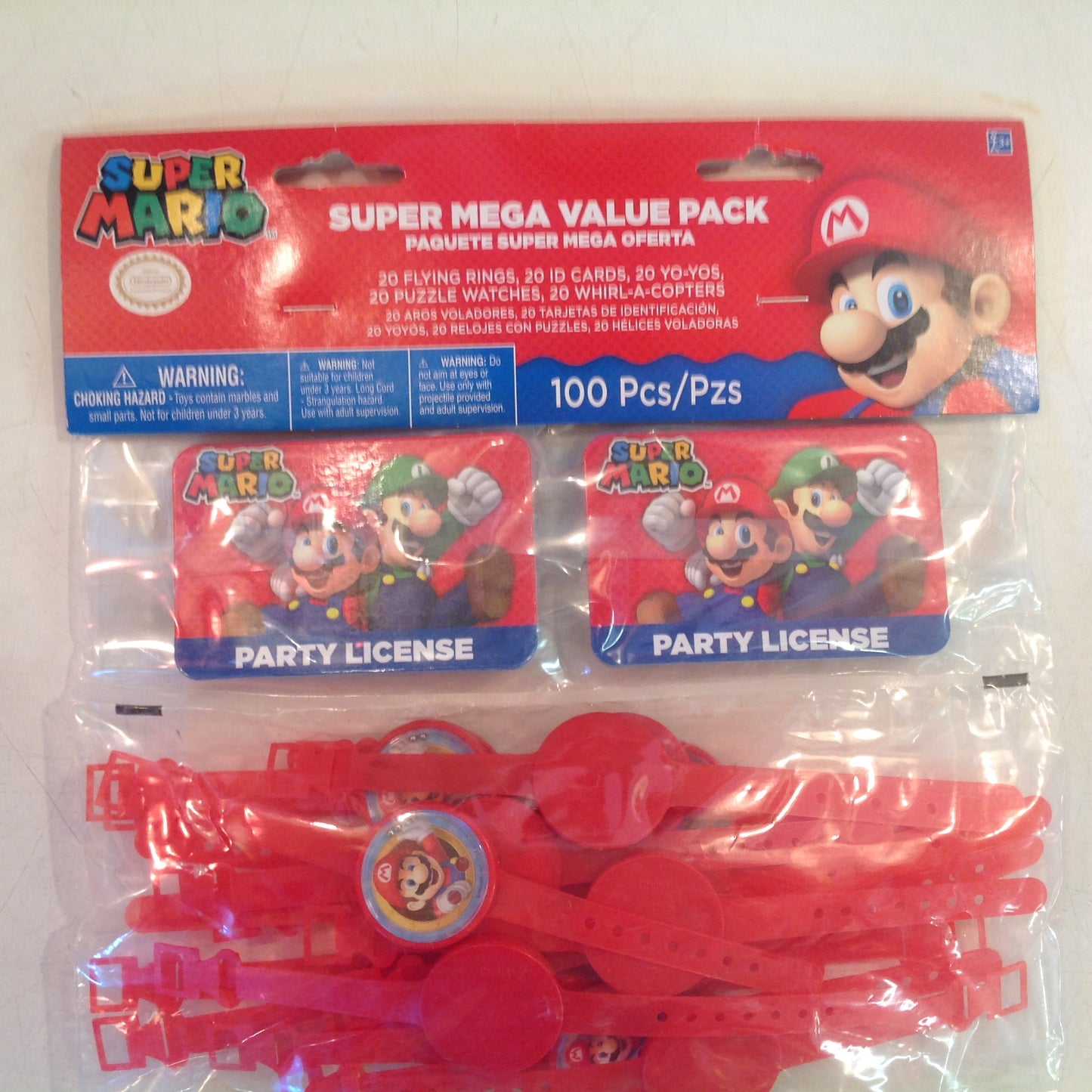 Official Licensed Nintendo Super Mario Super Mega Value Pack 100 Pc Party Set NOS