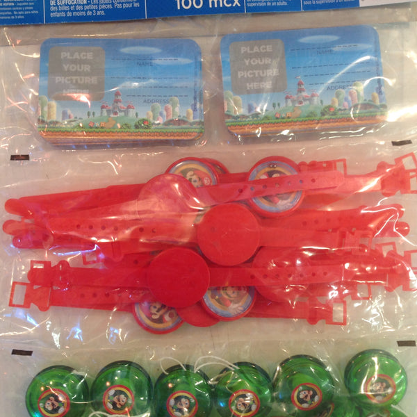 Official Licensed Nintendo Super Mario Super Mega Value Pack 100 Pc Party Set NOS