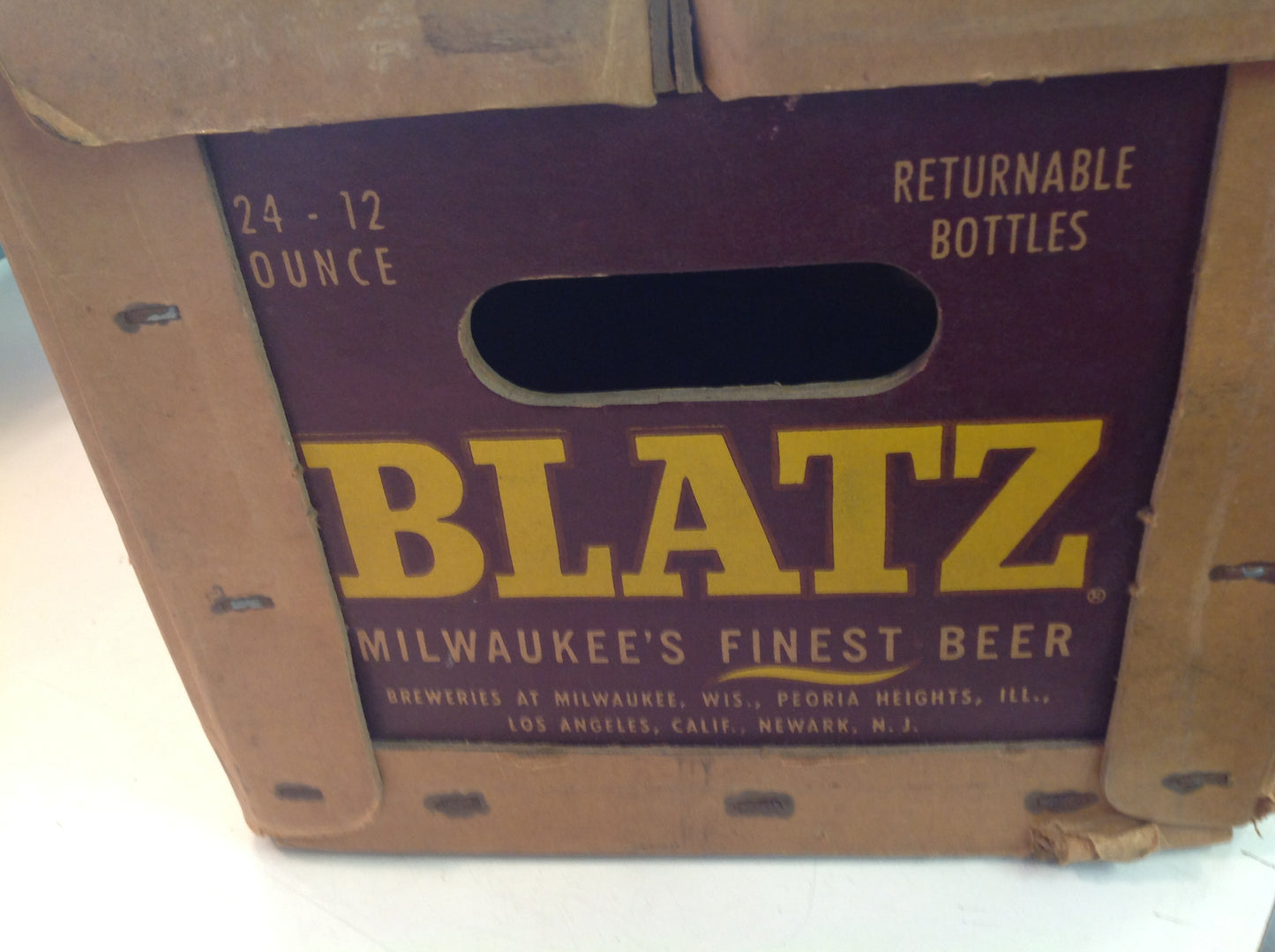 Vintage Blatz Beer 24 12 Oz Bottle Cardboard Beverage Case