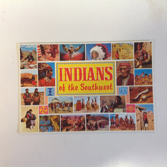 Vintage Color Postcard Colorful Indians of the Southwest Montage Arizona