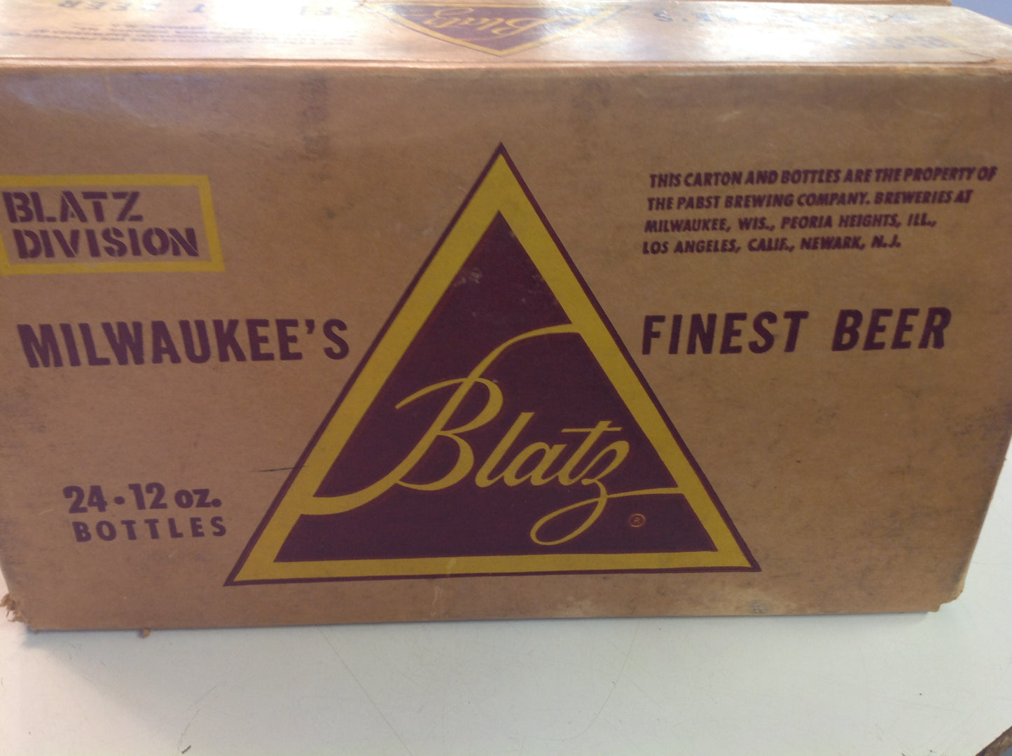 Vintage Blatz Beer 24 12 Oz Bottle Cardboard Beverage Case