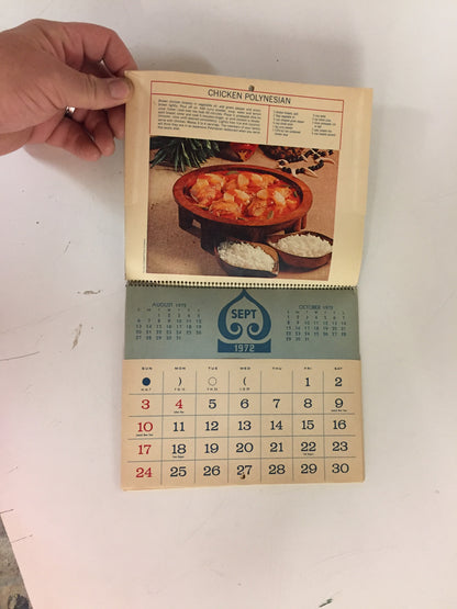 Vintage 1972 NIESTER'S Homemade Sausage Advertising Cooking Calendar Roseville Mi