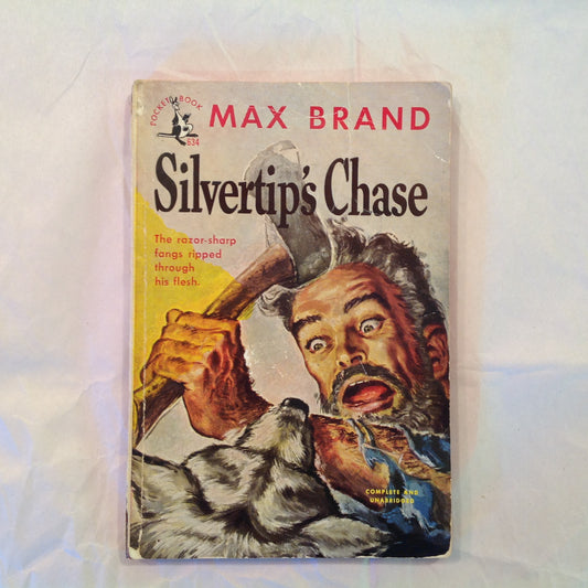 Vintage 1949 Mass Market Paperback Silvertip's Chase Max Brand Pocket Books First Edition
