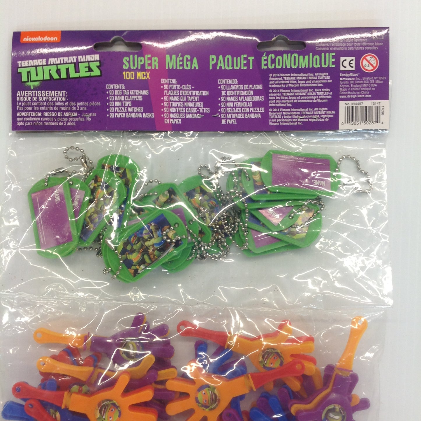 Nickelodeon Teenage Mutant Ninja Turtles Super Mega Value Pack 100 Pc Party Set NOS