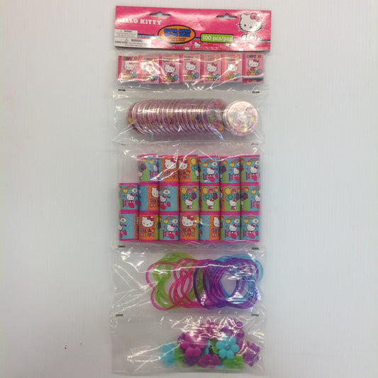 Hello Kitty Super Mega Value Pack 100 Pc Party Set NOS