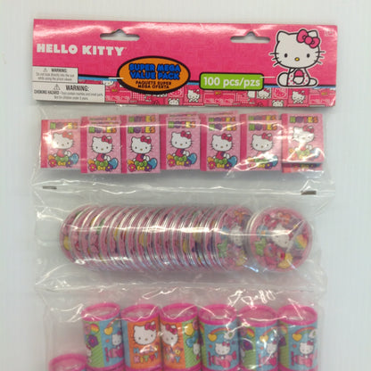 Hello Kitty Super Mega Value Pack 100 Pc Party Set NOS