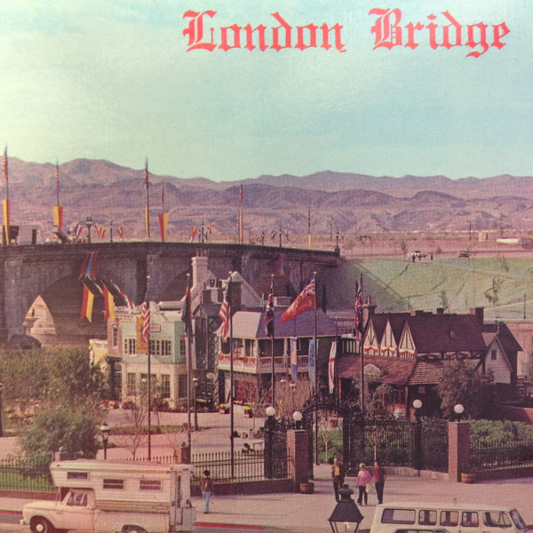 Vintage Petley Scalloped Edge Color Postcard JV McLaughlin Photo London Bridge and English Village Lake Havasu City Arizona