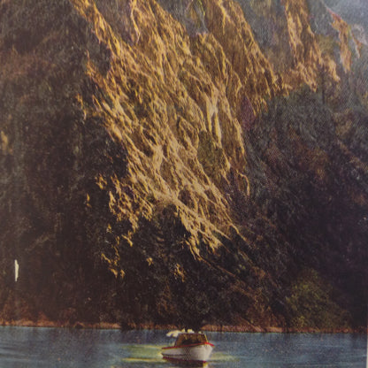 Vintage Carpenter Paper Color Postcard Boating on Lake Mead Boulder Dam Nevada