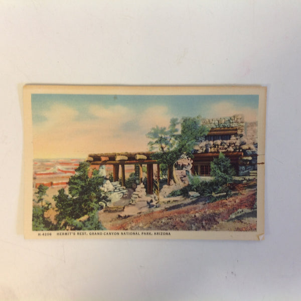 Vintage Mid Century Fred Harvey Color Postcard Hermit's Rest Grand Canyon Nat'l Park Arizona