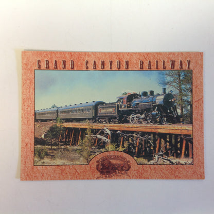 Vintage Terrell Publishing Color Postcard Al Richmond Photo Grand Canyon Railway Traverses Bridge Across Gulch Williams Arizona