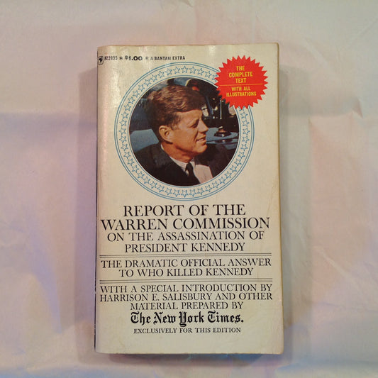 Vintage 1964 Mass Market Paperback Report of the Warren Commission On the Assassination of President Kennedy First Printing