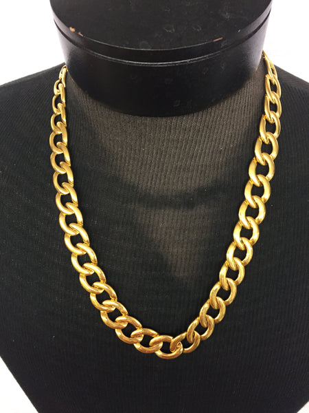 Vintage Designer Napier All Goldtone Large Link Collar Statement Necklace