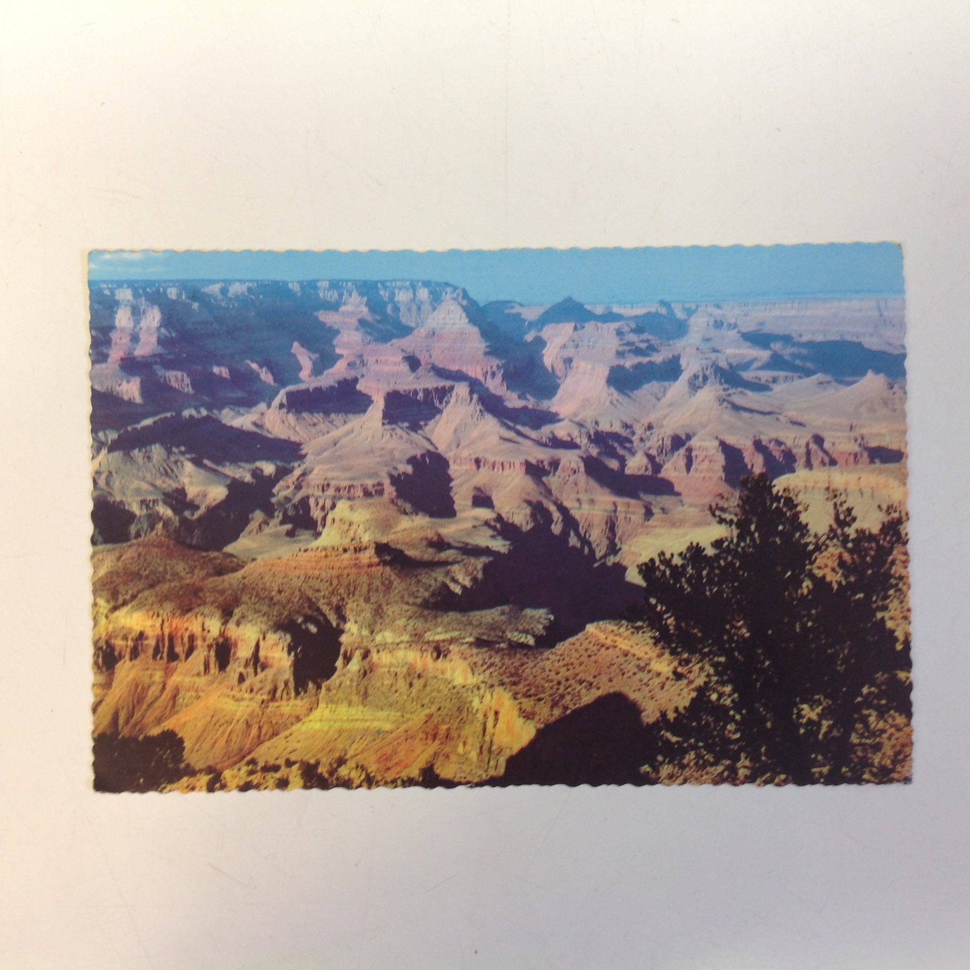 Vintage Petley Ektachrome Bob Fronske Souvenir Color Scalloped Edge Postcard Grand View Point South Rim Grand Canyon National Park North of US 66 Flagstaff-Williams Arizona