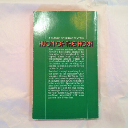 Vintage 1973 Mass Market Paperback Huon of the Horn Andre Norton