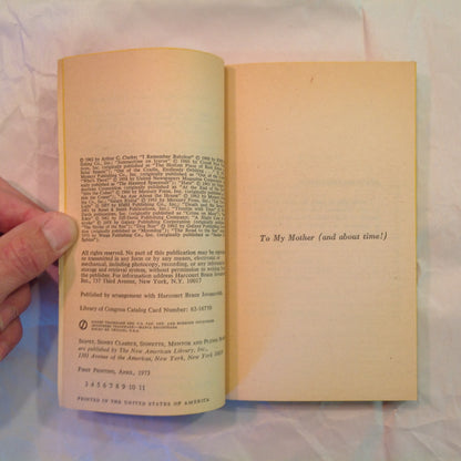 Vintage 1973 Mass Market Paperback Tales of Ten Worlds Arthur C. Clarke