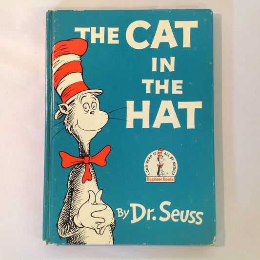 Vintage 1957 Hardcover Beginner Books Dr. Seuss THE CAT IN THE HAT First Trade Edition