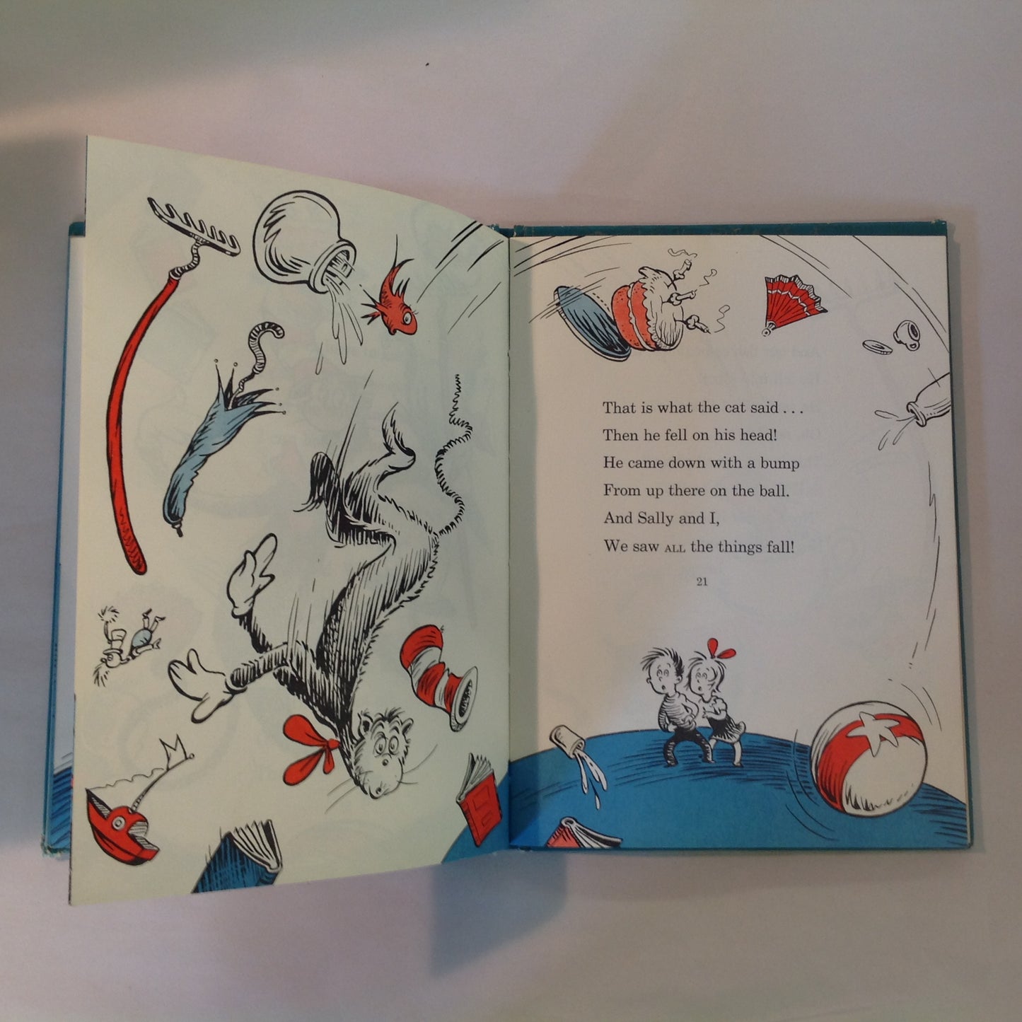 Vintage 1957 Hardcover Beginner Books Dr. Seuss THE CAT IN THE HAT First Trade Edition