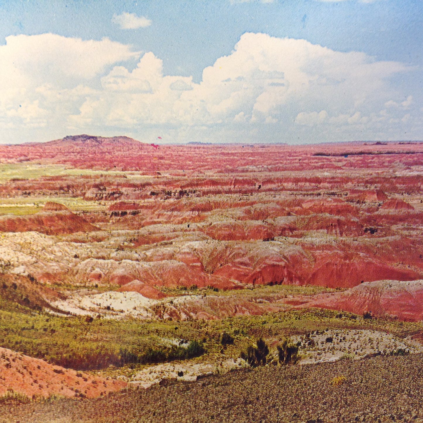 Vintage Petley Studios Souvenir Scalloped Edge Plastichrome Color Postcard Colorful Painted Desert Little Colorado River Grand Canyon National Park Holbrook Arizona