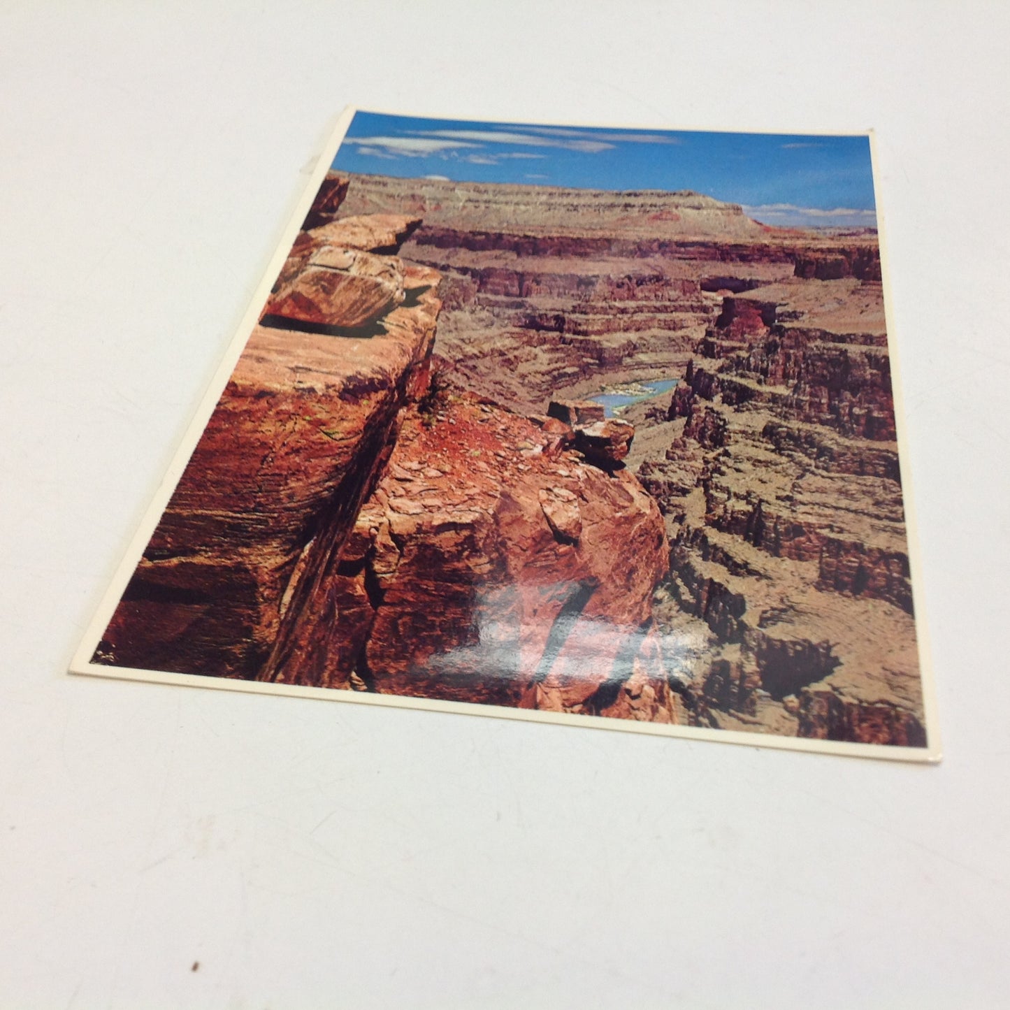 Vintage Petley Studios Souvenir Plastichrome Color Postcard Glenn Wood Photo Toroweap Point Colorado River West End of Grand Canyon National Monument Arizona