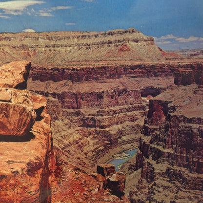 Vintage Petley Studios Souvenir Plastichrome Color Postcard Glenn Wood Photo Toroweap Point Colorado River West End of Grand Canyon National Monument Arizona
