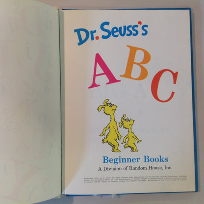 Vintage 1965 Hardcover Beginner Books Dr. Seuss DR SEUSS'S A B C