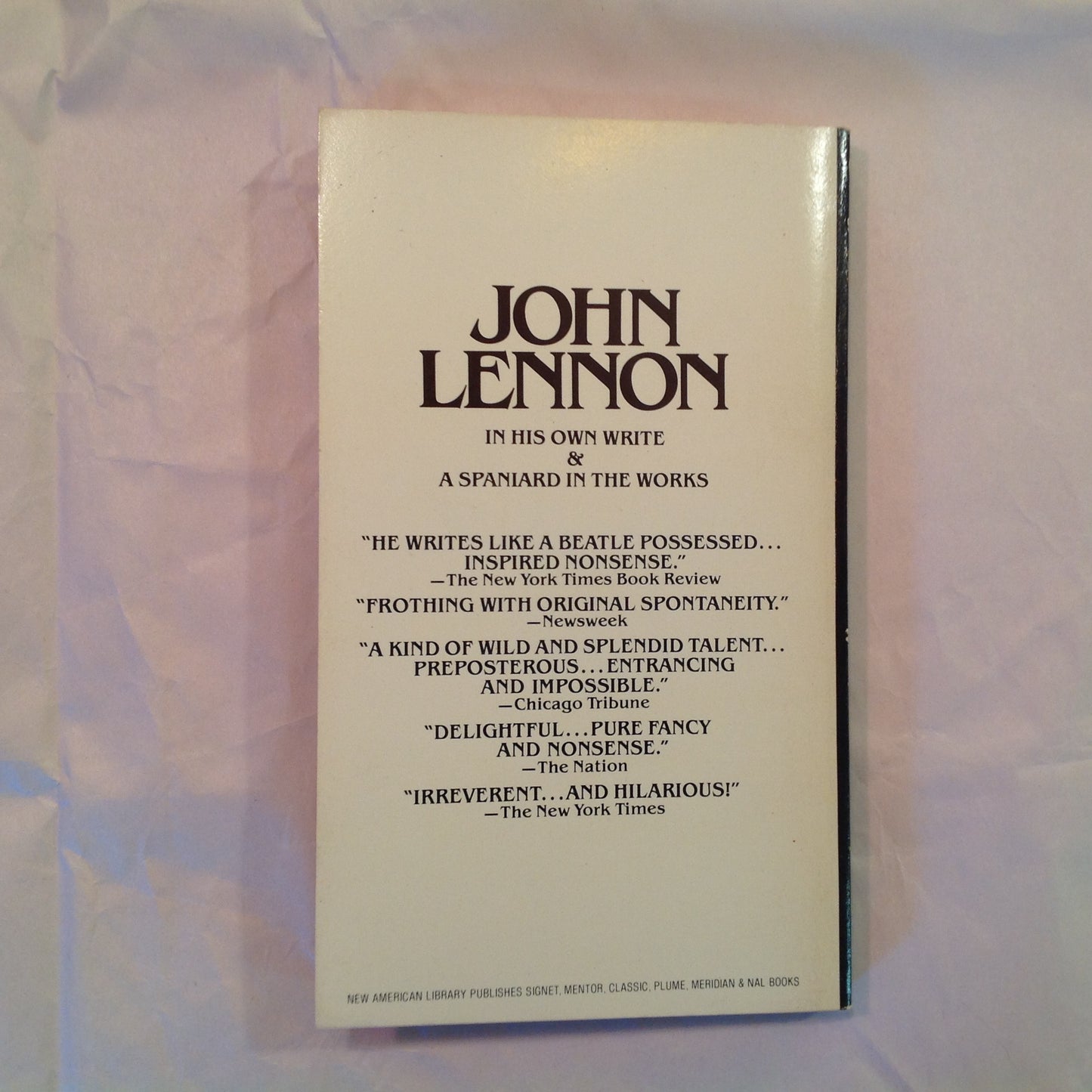 Vintage 1980 Mass Market Paperback John Lennon 1940-1980: In His Own Write & A Spaniard In the Works