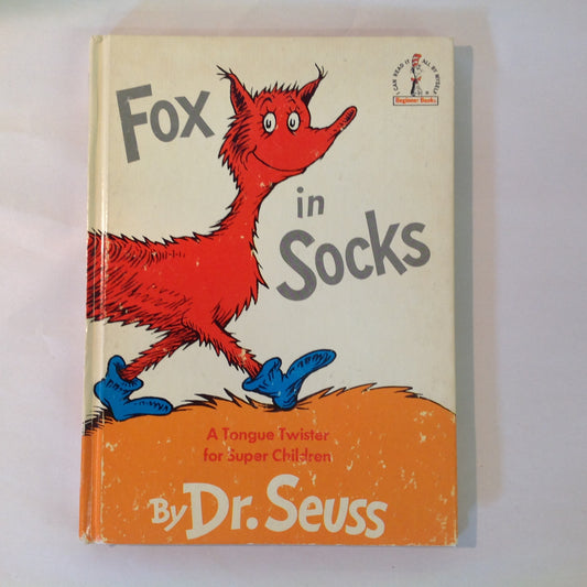 Vintage 1963 Hardcover Beginner Books Dr. Seuss FOX IN SOCKS