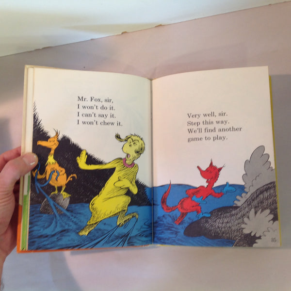 Vintage 1963 Hardcover Beginner Books Dr. Seuss FOX IN SOCKS