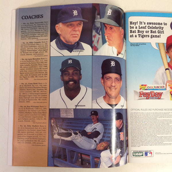 Vintage Official 1992 Detroit Tigers Baseball Yearbook