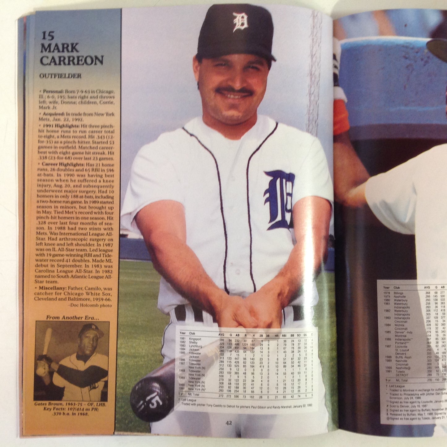 Vintage Official 1992 Detroit Tigers Baseball Yearbook