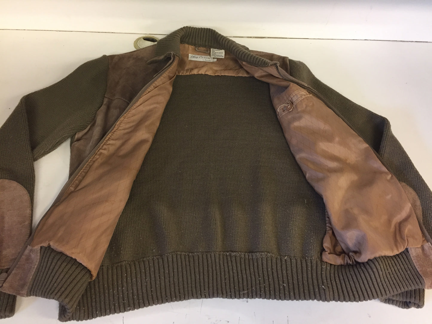Vintage 1970's Olga Cassini By Burma Men's Brown Suede Leather & Acrylic Jacket