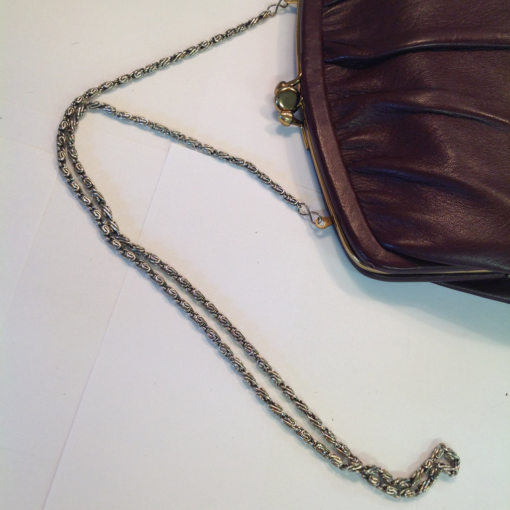 Ande Black Leather Chain Crossbody Bag