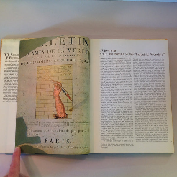 Vintage 1989 Hardcover POSTERS IN HISTORY Max Gallo Bracken Books First Edition